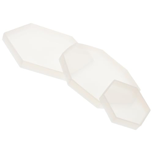 Beatifufu 3 Stück Teiliges Geometrisches Silikon Gießformen für DIY Resin Untersetzer und Tablett Langlebig Flexibel Wiederverwendbar für Dekorative Epoxidharz Bastelprojekte von Beatifufu