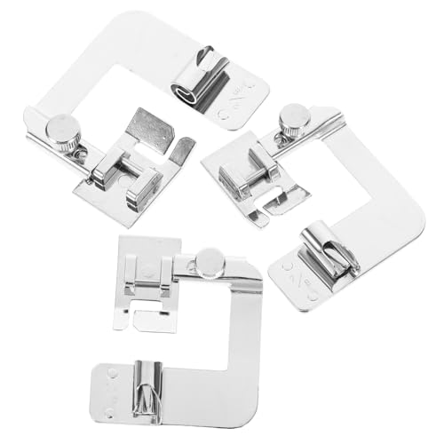 Beatifufu 3 Stück Teiliges Nähfuß Set für Haushalt Verstellbarer Rollsaumfuß für Nähbedürfnisse Vielseitiges Nähmaschinenzubehör für Binding und Saumgestaltung von Beatifufu