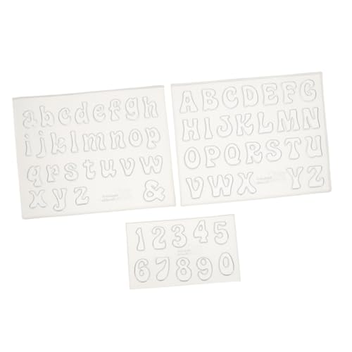 Beatifufu 3 Stück Teiliges Silikon DIY Gießformen für Epoxidharz Zahlen und Alphabet Basteln Flexible Reißfeste Wiederverwendbare Resin Formen für Individuelle Schmuckherstellung von Beatifufu
