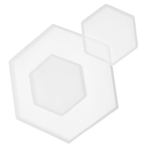 Beatifufu 3 Stück Teiliges Silikon Sechseck Gießform für Diy Schmuckherstellung Hochtransparente Epoxidharzform Langlebig und Wiederverwendbar Großes Kleine Sechsecke von Beatifufu