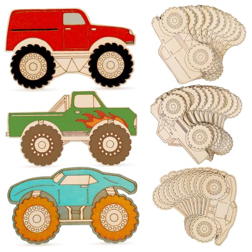Beatifufu 30 Stk. Unfertige Holzautos Monster Truck Cutouts Teilig Kleine Holzrohlinge Zum Bemalen Bastelset Für Kindergeburtstag Partydeko Holzscheiben Holzformen Beatifufu 30 Stk. Unfertige Holzautos Monster Truck Cutouts Teilig Kleine Holzrohlinge Zum Bemalen Bastelset Für Kindergeburtstag Partydeko Holzscheiben Holzformen von Beatifufu