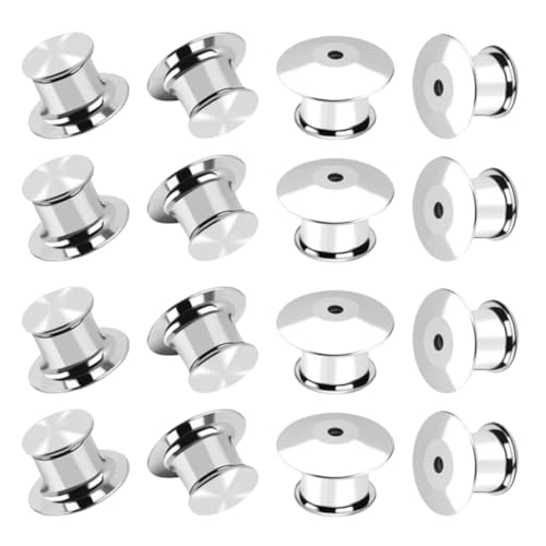 Beatifufu 30 Stück Metall Pin Rückenverschluss für Broschen Anstecknadeln Krawatten und Mehr Sicherer Clasp mit Details für Vielseitige Anwendungen von Beatifufu