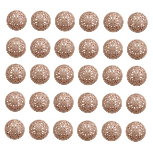 Beatifufu 30 Stück Metallknöpfe mit Hohlraum Design Robuste DIY Knöpfe für Mäntel Jacken Strickwaren Vielseitig für Kleidung Modische Langlebige Accessoires in Gold Beatifufu 30 Stück Metallknöpfe mit Hohlraum Design Robuste DIY Knöpfe für Mäntel Jacken Strickwaren Vielseitig für Kleidung Modische Langlebige Accessoires in Gold von Beatifufu