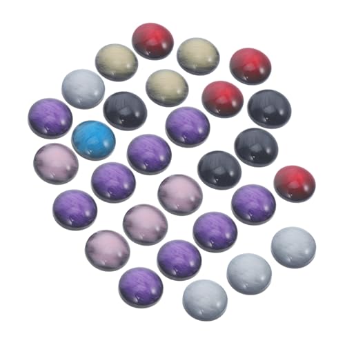 Beatifufu 30 Stück Resin Halbkreis Schmuck Patches Bunte DIY Schmuck Zubehör für Ohrringe Manschettenknöpfe und Bastelarbeiten Langlebige Flache Rückseite Vielseitig für Damen von Beatifufu