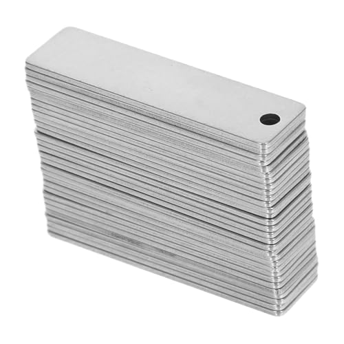 Beatifufu 30 Stück Teiliges Edelstahl Blanko Metallplättchen Rechteckige Gravur-etiketten für DIY Schmuck Geschenkanhänger Erkennungsmarken Leicht zu Reinigen Vielseitig für Handel und Beatifufu 30 Stück Teiliges Edelstahl Blanko Metallplättchen Rechteckige Gravur-etiketten für DIY Schmuck Geschenkanhänger Erkennungsmarken Leicht zu Reinigen Vielseitig für Handel und von Beatifufu