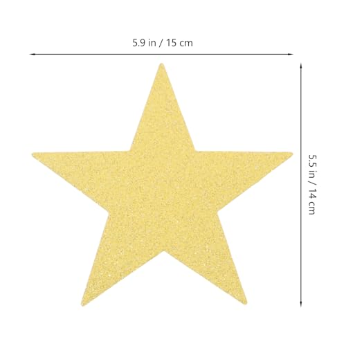 Beatifufu 30 Stück Teiliges Glitzerpapier Fünf punkte stern Ausschnitte Bastelsterne mit Funkelndem Glitzereffekt Vielseitig für Pinnwand Klassenraum Geburtstags Partydekoration Konfetti von Beatifufu