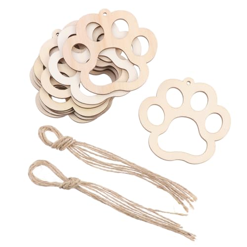 Beatifufu 30 Stück Teiliges Hängendes Holzscheiben bastelset mit Baumwollbändern Nachhaltige Holzanhänger mit Glatten Kanten DIY deko für Ostern Weihnachtsbaum und Kreative von Beatifufu