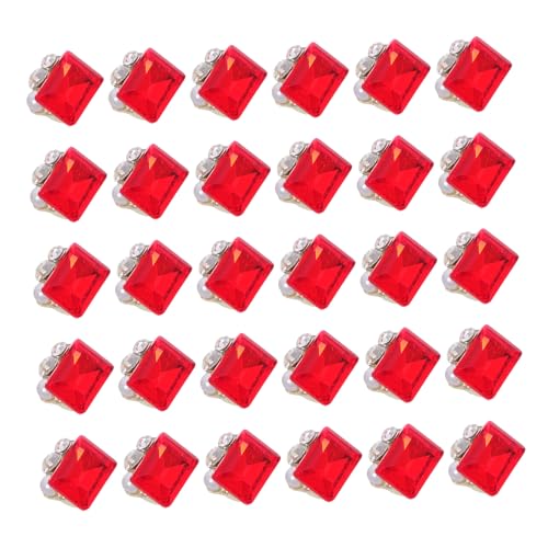 Beatifufu 30 Stück Teiliges Nagelschmuck Bordeauxrote Nail Rhinestones für Frauen Nail Gems mit Glitzerfinish Einfache Anwendung Mehrdimensionale Nagelkunst Dekoration für DIY Maniküre und von Beatifufu