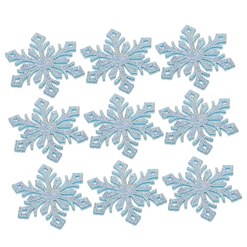Beatifufu 30 Stück Teiliges Set DIY Schneeflocken Haarspangen Material für Kreative Handarbeiten Dekoration für Kleidung Taschen und Accessoires Blau von Beatifufu