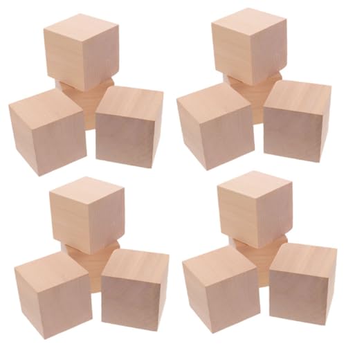 Beatifufu 30 Stück Teiliges Unbehandelter Holzwürfel für DIY Bastelprojekte Natürliche Holzklötzchen als Mathe Lernhilfe Kinderfreundliche Sichere Bausteine zum Zählen und Sortieren von Beatifufu