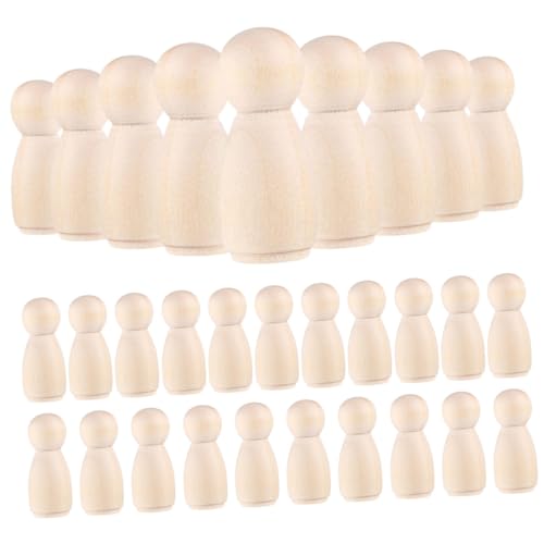 Beatifufu 30 Stück Teiliges Unbemalte Holzfiguren Weibliche Peg Dolls DIY Bastelset zum Bemalen Holzpuppen für Mädchen Kreative Handarbeit Kunstprojekte Geschenkidee Beatifufu 30 Stück Teiliges Unbemalte Holzfiguren Weibliche Peg Dolls DIY Bastelset zum Bemalen Holzpuppen für Mädchen Kreative Handarbeit Kunstprojekte Geschenkidee von Beatifufu