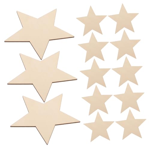 Beatifufu 30 Stück Teiliges Unbemalte Holzsterne zum Basteln Glatte Oberfläche für Individuelle Bemalung Diy-holzverzierungen für Weihnachtsdeko Heim Kunstprojekte Kinderfreundlich von Beatifufu