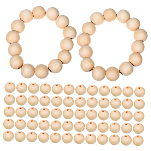 Beatifufu 300 Stück Holzperlen Rund Unbehandelte Naturholz Kugeln mit Loch für DIY Spacer Beads Schmuck Makramee Basteln Farmhaus Dekor von Beatifufu