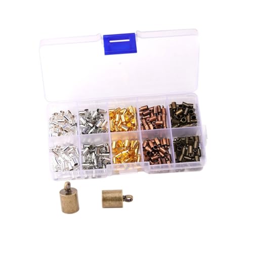 Beatifufu 300 Stück Messing Lederband Endkappen Klebeverschluss Schmuckzubehör DIY Quasten Anhänger Basteln Kit für Halsketten Armbänder Zubehör Beatifufu 300 Stück Messing Lederband Endkappen Klebeverschluss Schmuckzubehör DIY Quasten Anhänger Basteln Kit für Halsketten Armbänder Zubehör von Beatifufu