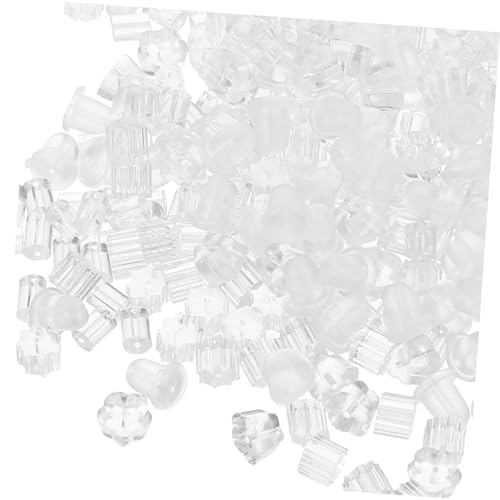 Beatifufu 300 Stück Transparente Ohrring-verschlüsse aus Weichem PVC Hypoallergen Vielseitig Einsetzbar für Ohrstecker und Piercing Ersatz und Basteln Sicherer Halt Bequem und Hautfreundlich von Beatifufu