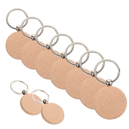 Beatifufu 30Stücke DIY Holz Schlüsselanhänger Blanko Schlüsselbund Rohlinge für Gestaltungen für Persönliche und Vielseitige Dekorationen von Beatifufu