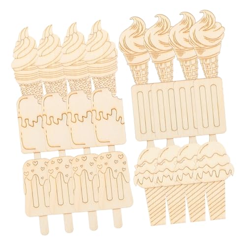 Beatifufu 30Stücke Holz Eisscheiben Für DIY Kunsthandwerk Unvollendete Holzornamente Für Bastelprojekte Und Dekorative Ideen Designs von Beatifufu