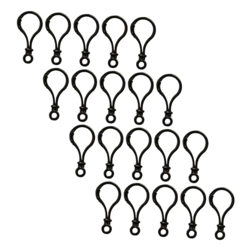 Beatifufu 32 Stück Teiliges Robuste Kunststoff lobster verschlüsse Multifunktionale Tragbare Schlüsselanhänger clips für DIY Schlüsselringe Taschen und Schmuckherstellung Schwarz von Beatifufu