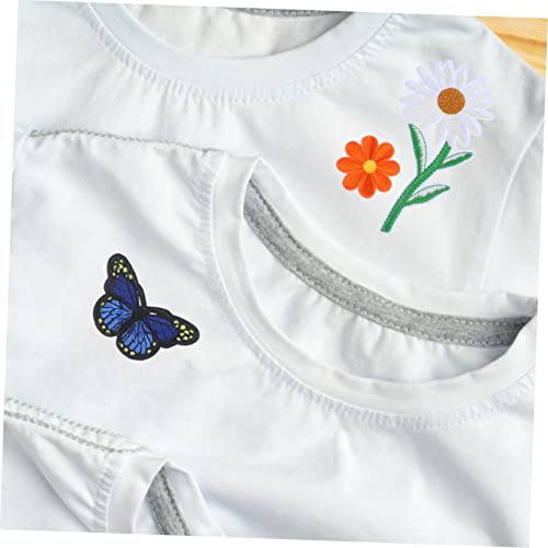 Beatifufu 39 Stück Teiliges Bunte Schmetterling Blumen stickerei patches zum Aufnähen Stoffapplikationen für DIY Kleidung Langlebige Farbenfrohe Textilverzierungen für Jacken Taschen Jeans von Beatifufu