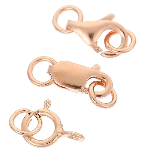 Beatifufu 3Stücke Hummerverschlüsse Roségold für DIY Schmuckherstellung Karabinerverschlüsse für Armbänder Langlebig und Sicher Vielseitig Einsetzbar von Beatifufu