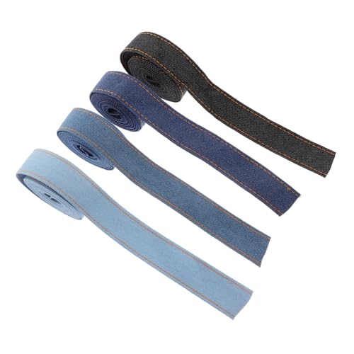 Beatifufu 4 Rollen Denim Stoffband Je Farbe Multifunktionales Geschenkband für Verpackung DIY Kleidung Dekoration Trendiges Geschenkverpackungsband Vielseitiges Handwerksband für Schleifen Beatifufu 4 Rollen Denim Stoffband Je Farbe Multifunktionales Geschenkband für Verpackung DIY Kleidung Dekoration Trendiges Geschenkverpackungsband Vielseitiges Handwerksband für Schleifen von Beatifufu