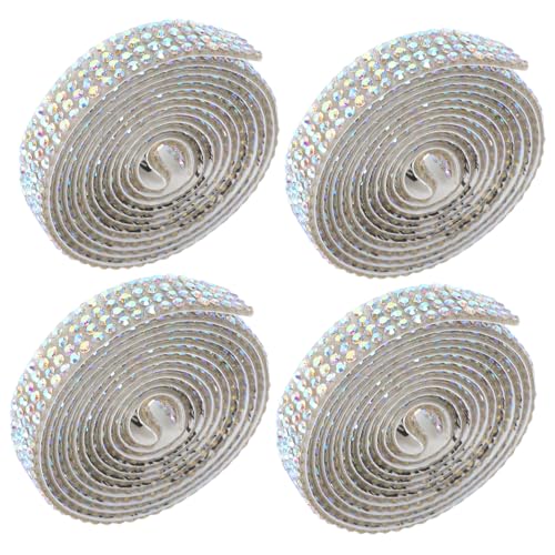 Beatifufu 4 Rollen Selbstklebendes Strassband Breit Glitzerborte für DIY Schmuck Kleidung Geschenkverpackung mit Langlebigen Farbbrillanten Strassverzierungen Beatifufu 4 Rollen Selbstklebendes Strassband Breit Glitzerborte für DIY Schmuck Kleidung Geschenkverpackung mit Langlebigen Farbbrillanten Strassverzierungen von Beatifufu