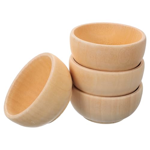 Beatifufu 4 Sätze Diy Holzschalen Set Für Unbemalt Für Kreative Bastelprojekte Und Malen Langlebig Hochwertigem Holz Für Dekoration 4 Stück * 4 von Beatifufu
