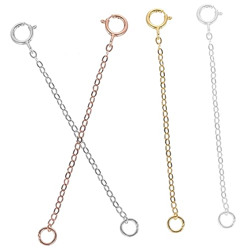 Beatifufu 4 Stück DIY Verlängerungsketten für Schmuck Teiliges Silber für Armbänder und Einfach Anzubringen für Schmuckherstellung und Reparatur Beatifufu 4 Stück DIY Verlängerungsketten für Schmuck Teiliges Silber für Armbänder und Einfach Anzubringen für Schmuckherstellung und Reparatur von Beatifufu