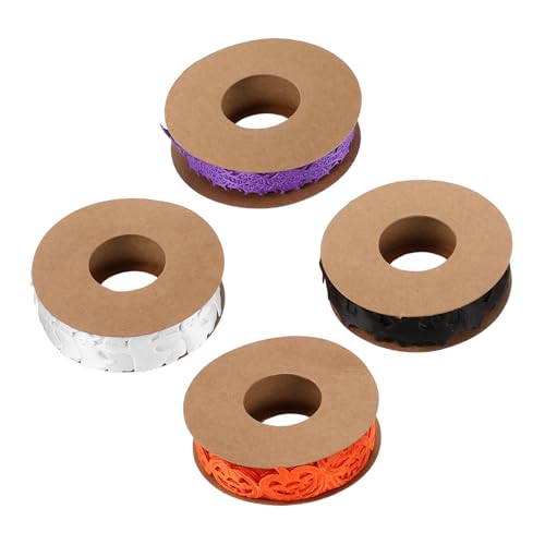 Beatifufu 4 Stück Halloween Dekoband mit Kürbis Geist Fledermaus und Spinnennetz Dünnes Geschenkband für DIY Kränze Geschenkverpackung und Partydekoration Vielseitig und Robust für Halloween Beatifufu 4 Stück Halloween Dekoband mit Kürbis Geist Fledermaus und Spinnennetz Dünnes Geschenkband für DIY Kränze Geschenkverpackung und Partydekoration Vielseitig und Robust für Halloween von Beatifufu