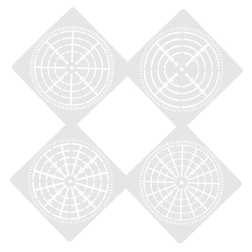 Beatifufu 4 Stück Mandala Schablonen Wiederverwendbare DIY Malschablonen aus Glattem Material Vielseitig für Wandgestaltung Scrapbooking Karten Bastelprojekte Leicht zu Reinigen Mittelgroß von Beatifufu