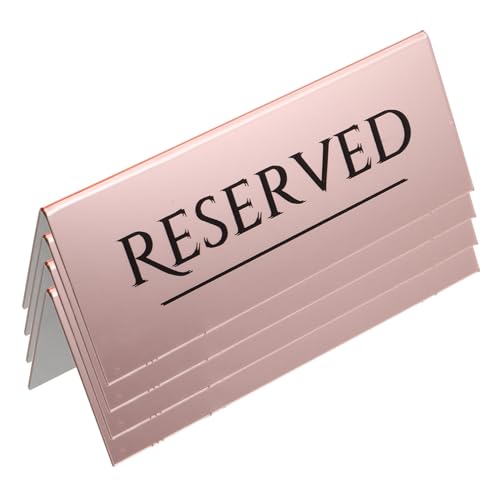 Beatifufu 4 Stück Reserviert Schilder Rosegold Acryl Reserved Table Signs für Hochzeit Restaurant Stuhletiketten Elegante Sitzreservierung für Events und Gastronomie von Beatifufu