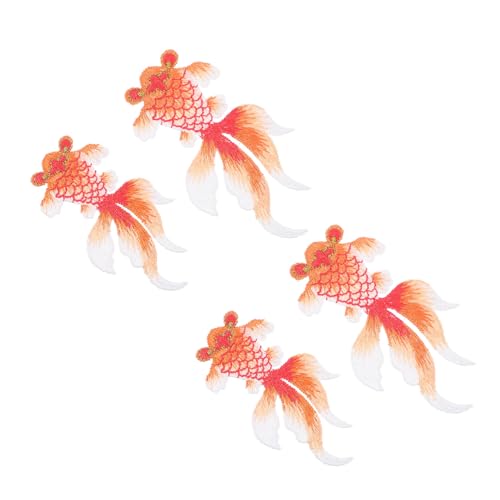 Beatifufu 4 Stück Teiliges Bestickte Goldfisch aufnäher Praktische Kleidungspatches Langlebige DIY Applikationen für Schuhe Haaraccessoires und Handarbeiten Einfach zu Nähen Kompakt und Beatifufu 4 Stück Teiliges Bestickte Goldfisch aufnäher Praktische Kleidungspatches Langlebige DIY Applikationen für Schuhe Haaraccessoires und Handarbeiten Einfach zu Nähen Kompakt und von Beatifufu