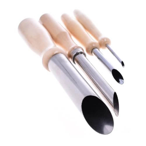 Beatifufu 4 Stück Teiliges Edelstahl Lochstanzer Töpferwerkzeug Rundes und Keramik Modellierwerkzeug für Skulpturen Bastelstanzer Kartengestaltung Geeignet von Beatifufu
