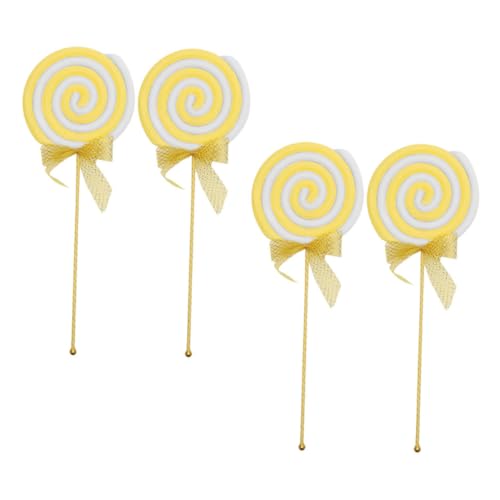 Beatifufu 4 Stück Teiliges Große Lollipop Deko aus Leichtem Robustem Material für Kindergärten und Partys Vielseitig als Bühnenrequisite und Schaufensterdekoration Sicher und Einfach zu von Beatifufu