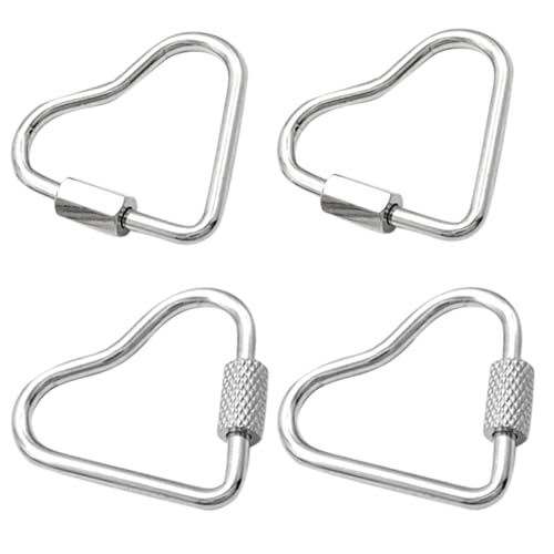 Beatifufu 4 Stück Teiliges Herz Karabinerhaken für Diy Schmuckherstellung Schlüsselanhänger Clips Outdoor Aktivitäten Langlebig und mit Schraubverschluss und Vielseitiger Anwendung Beatifufu 4 Stück Teiliges Herz Karabinerhaken für Diy Schmuckherstellung Schlüsselanhänger Clips Outdoor Aktivitäten Langlebig und mit Schraubverschluss und Vielseitiger Anwendung von Beatifufu