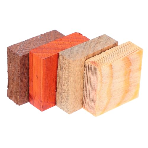 Beatifufu 4 Stück Teiliges Holzringe zum Basteln aus Natürlichem Holz Leichte DIY Ringe für Handgemachte Schmuckprojekte Unbehandelte Kleine Holzblöcke für Kreative DIY Kunsthandwerk von Beatifufu