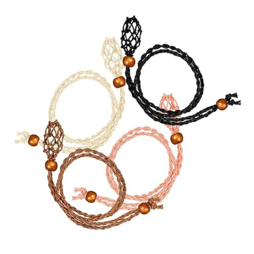 Beatifufu 4 Stück Teiliges Kristallanhänger Verstellbaren Handgewebten Kordeln und Leerem Steinhalter Langlebiger Holz Seilhalter für DIY Halsketten Komfortabel und Vielseitig Einsetzbar Beatifufu 4 Stück Teiliges Kristallanhänger Verstellbaren Handgewebten Kordeln und Leerem Steinhalter Langlebiger Holz Seilhalter für DIY Halsketten Komfortabel und Vielseitig Einsetzbar von Beatifufu