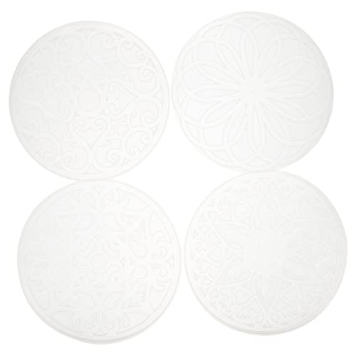 Beatifufu 4 Stück Teiliges Mandala Untersetzer Silikonform Langlebig Glatt Glänzend für DIY Epoxidharz Handwerk Runde Gießform für Kreative Schmuck und Dekorationsprojekte von Beatifufu