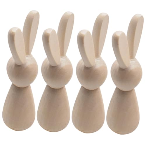 Beatifufu 4 Stück Teiliges Natürliche Holzhasen Bastelpuppe zum Bemalen DIY Holzhandwerk Osterdeko Leichte Robuste Holzfiguren für Kreative Gestaltung und Wohnraumdekoration Beatifufu 4 Stück Teiliges Natürliche Holzhasen Bastelpuppe zum Bemalen DIY Holzhandwerk Osterdeko Leichte Robuste Holzfiguren für Kreative Gestaltung und Wohnraumdekoration von Beatifufu