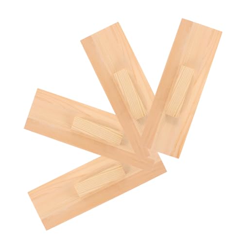 Beatifufu 4 Stück Teiliges Rechteckiges Seifenform Holzdeckel Staubdichtes Seifenformen Zubehör Langlebige Holzabdeckung Passend für Kaltprozess Seifenlaibformen für DIY Handgefertigte von Beatifufu