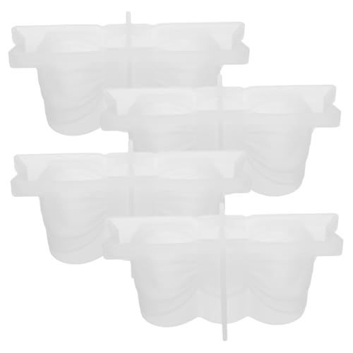 Beatifufu 4 Stück Teiliges Schleifen-kerzenhalter Bowknot Silikonform für Epoxidharz und Wachs Wiederverwendbar Präzise Details für DIY Duftkerzen und Resin Bastelprojekte von Beatifufu