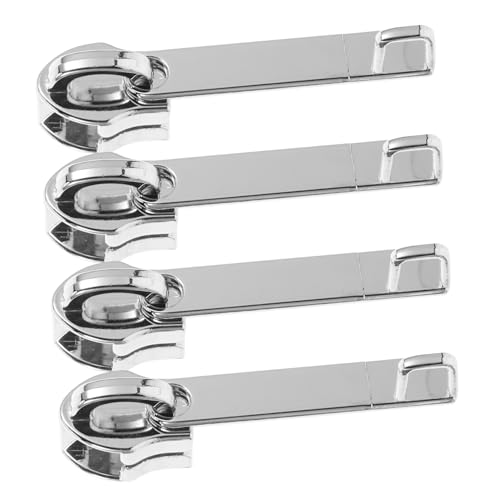 Beatifufu 4 Stück Teiliges Zipper Slider Ersatzset mit Doppel lagen Anti explosion Reißverschluss Kompatibel mit Kofferschloss Robustes Zugband für Gepäck Glatter Langlebiger von Beatifufu