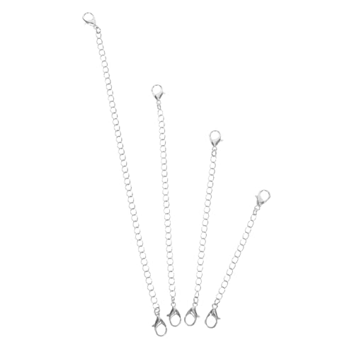 Beatifufu 4 Stücke Kettenset aus Herstellung Halskette Verlängerungskette Karabinerverschluss Verlängerungskettenanhänger Hummerschnalle -Erweiterungskette DIY -Schmuckkette Silber Beatifufu 4 Stücke Kettenset aus Herstellung Halskette Verlängerungskette Karabinerverschluss Verlängerungskettenanhänger Hummerschnalle -Erweiterungskette DIY -Schmuckkette Silber von Beatifufu