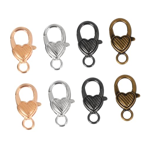 Beatifufu 40 Stück Teiliges Herzförmige Karabinerverschlüsse in Vintage-optik Leichte Legierungsverschlüsse für Schmuckherstellung Taschen DIY Armbänder und Halsketten Zubehör von Beatifufu