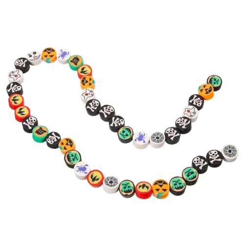 Beatifufu 40 Stück Teiliges Polymer Clay Schmuckperlen Halloween Motiv mit Kürbis Totenkopf Leichte Langlebige Perlen für Armband und Halskettenherstellung Dekorative DIY Bastelperlen Beatifufu 40 Stück Teiliges Polymer Clay Schmuckperlen Halloween Motiv mit Kürbis Totenkopf Leichte Langlebige Perlen für Armband und Halskettenherstellung Dekorative DIY Bastelperlen von Beatifufu