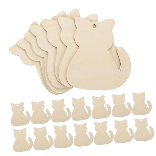 Beatifufu 40 Stück Teiliges Unvollendeter Katzenholzformen Diy Holzkatzen Ausschnitte für Kreative und Bastelprojekte Ungeschliffen und Vielseitig Einsetzbar von Beatifufu