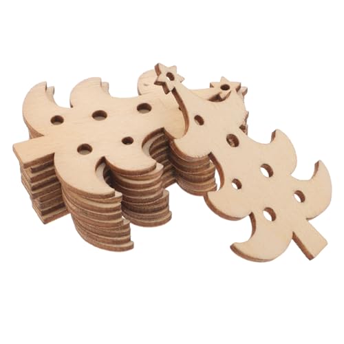 Beatifufu 40 Stück Unvollendete Holz-christbaumanhänger Blanko Baumförmige Holzscheiben Zum Bemalen Und Basteln Rustikale DIY Weihnachtsdeko Für Zuhause Und Festliche Feierlichkeiten von Beatifufu
