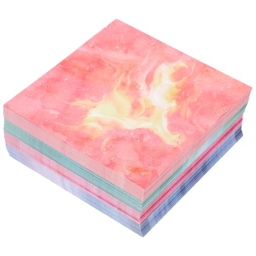 Beatifufu 400 Blatt Faltbares Origami Papier Quadratische Bastelpapier Buntem Sternen Design für Kreative Diy Projekte und Kunsthandwerk für Erwachsene von Beatifufu