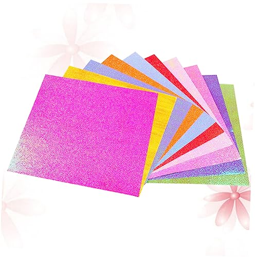 Beatifufu 400 Stück Glitzer Origami Papier Bastelpapier Doppelseitig Faltpapier für DIY Handarbeiten Basteln und Erwachsene von Beatifufu