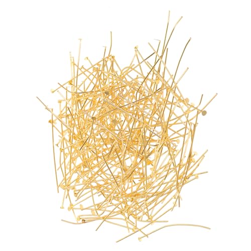 Beatifufu 400 Stück Metall Flachkopf Schmuckherstellung Zubehör DIY Beading Pins für Perlen Armbänder Ohrringe Basteln Langlebig und Praktisch Goldfarben Beatifufu 400 Stück Metall Flachkopf Schmuckherstellung Zubehör DIY Beading Pins für Perlen Armbänder Ohrringe Basteln Langlebig und Praktisch Goldfarben von Beatifufu